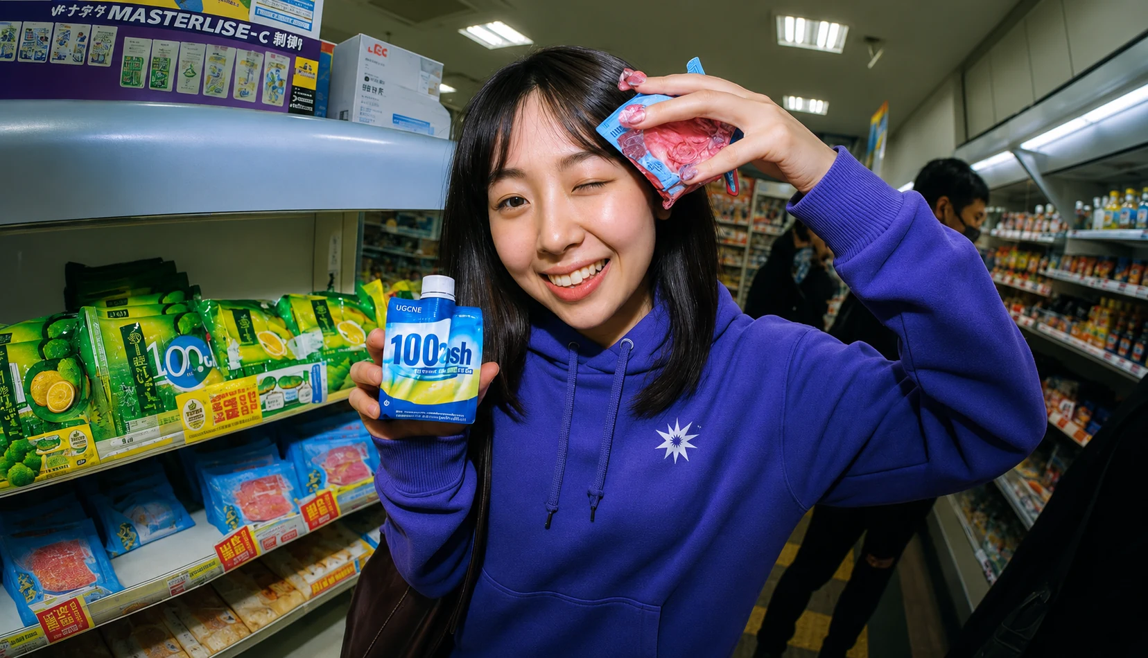 BLAZE retail campaign portrait in blue hoodie