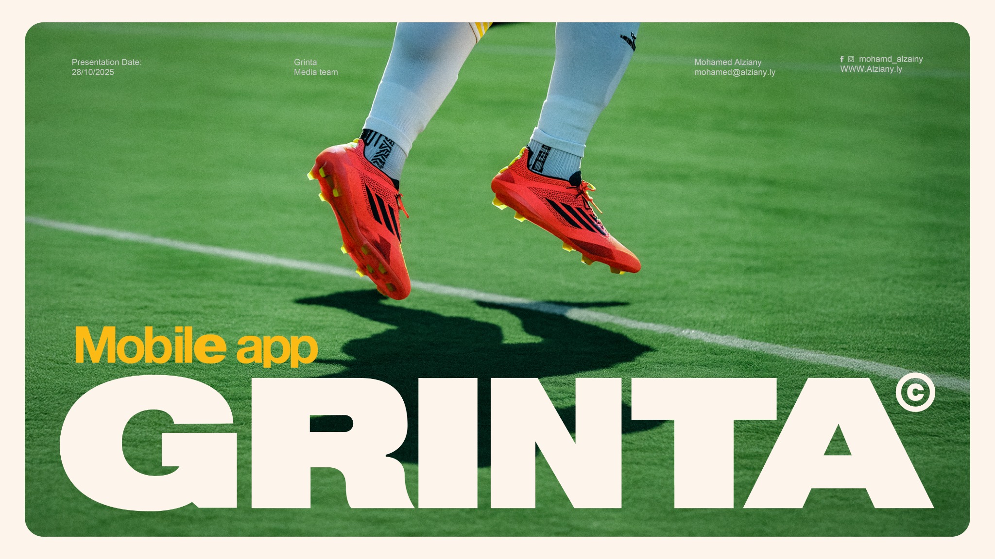 GRINTA mobile app football campaign