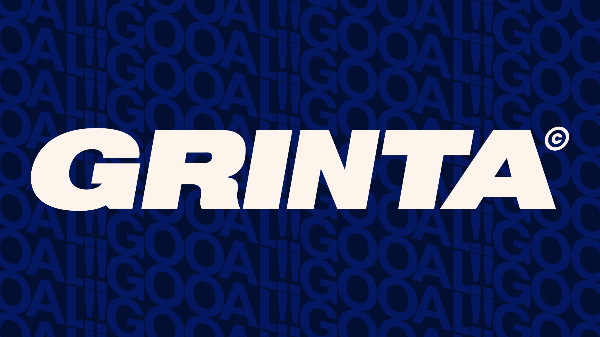 GRINTA typographic pattern